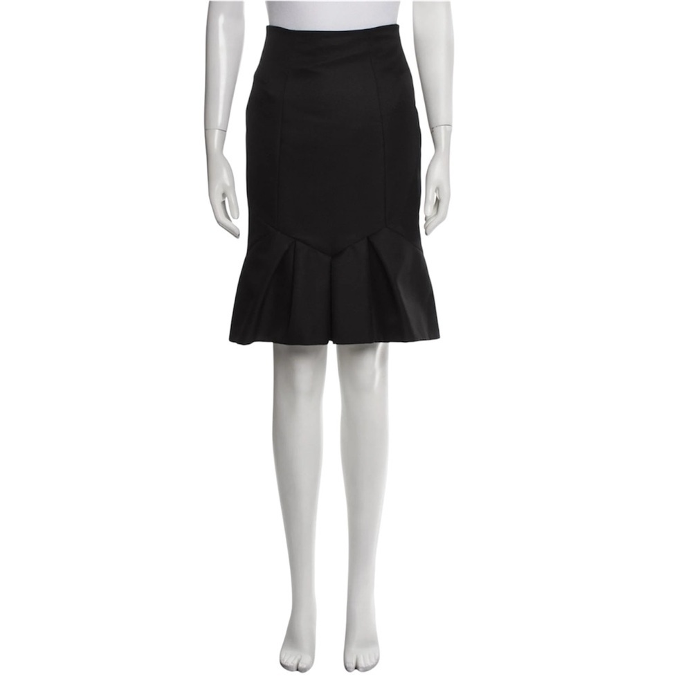 United Colors Of Benetton‎ Black Pencil Skirt with pleated flared out hem